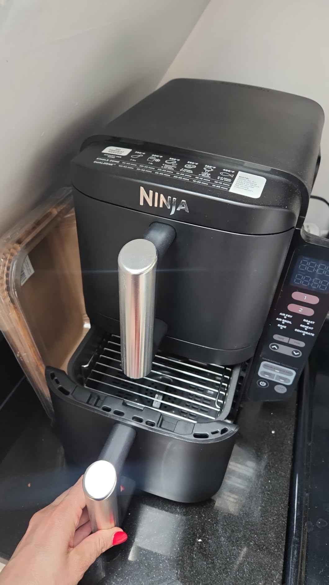 Ninja DoubleStack Air Fryer, 8 Qt, 6-in-1, Black, SL201 - Cooks 4 Foods at Once, Smart Finish, Match Cook customer photo 2
