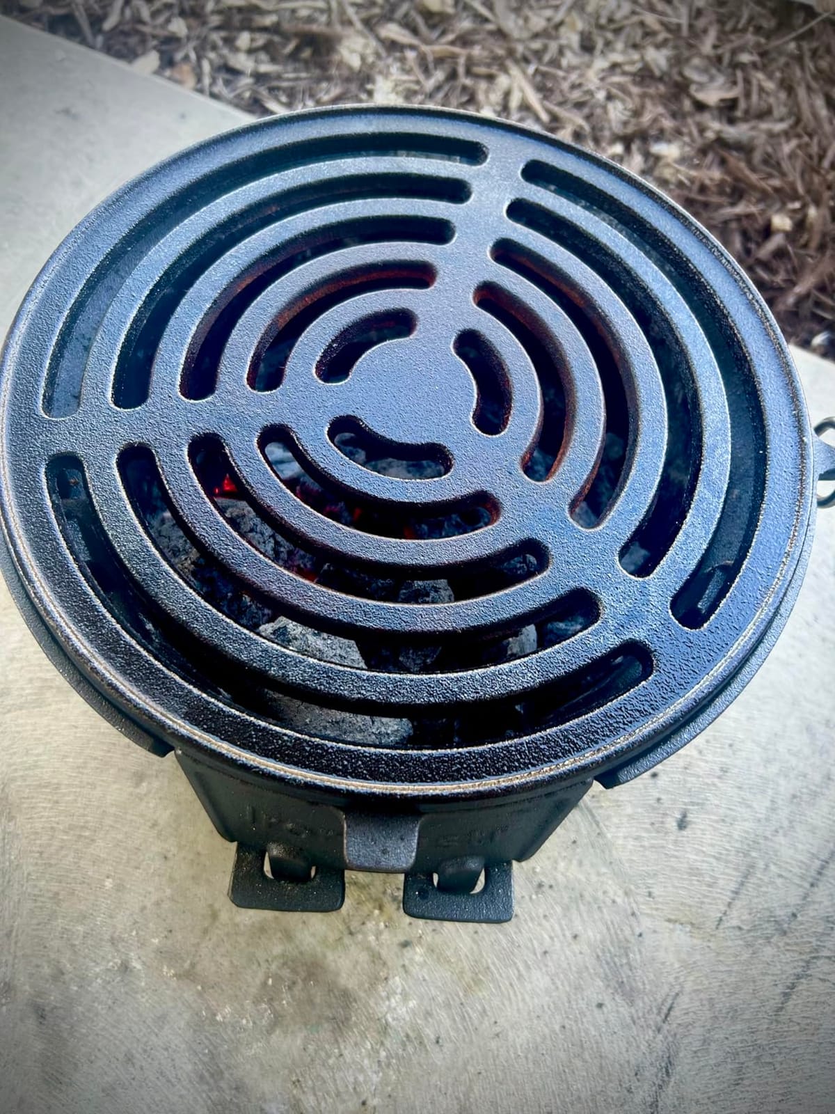 IronMaster Hibachi Grill, 100% Cast Iron, Tabletop Small Portable Charcoal Grill for Outdoor Camping - 2 Heights, Air Control, Coal Door, Ideal for 2 People customer photo 1