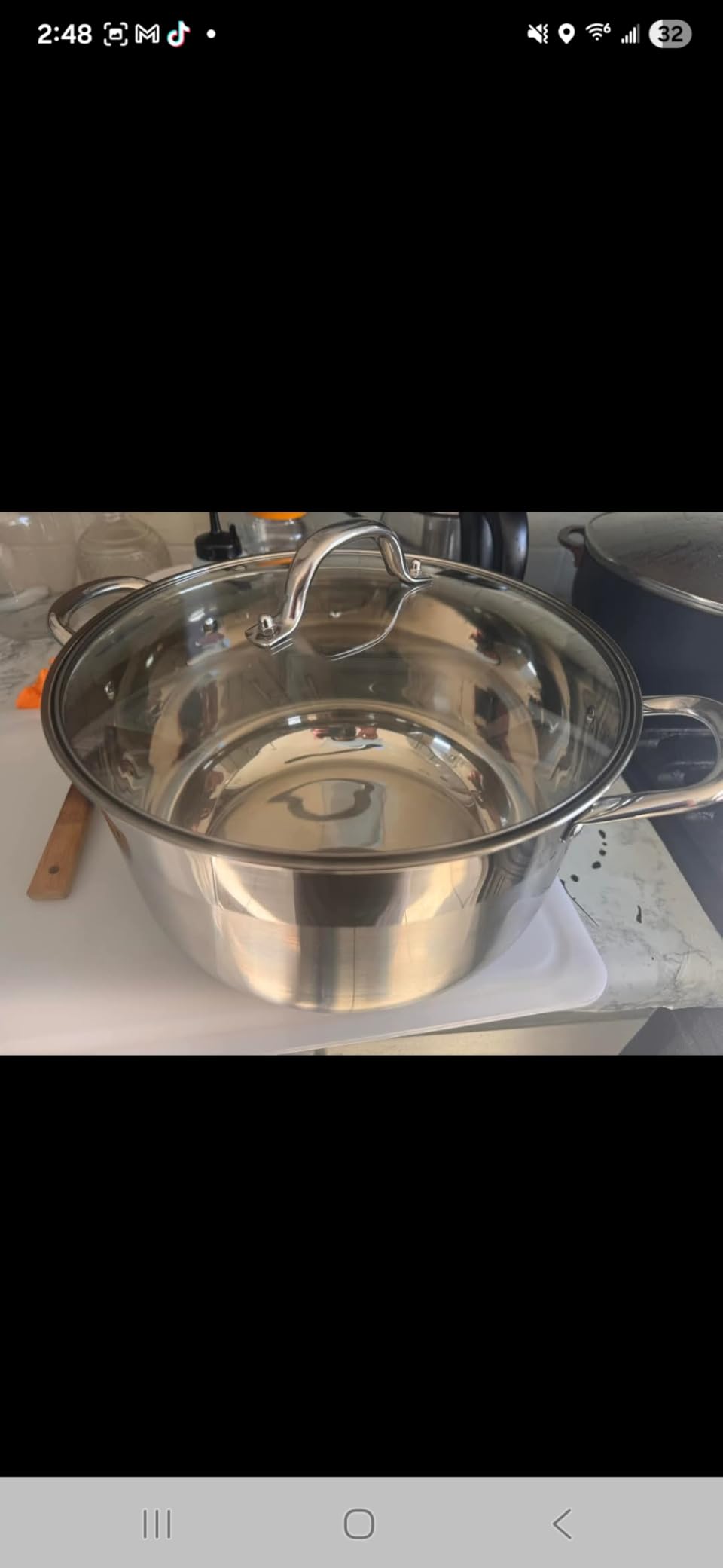 Kirecoo 8 Quart Stainless Steel Induction Stock Pot with Visible Lid | Heavy Duty, Even Heat, Thick Nonstick Base, Deep Cookware for Soup Pasta & Spaghetti, Ideal for Canning, Boiling & Simmering customer photo 1