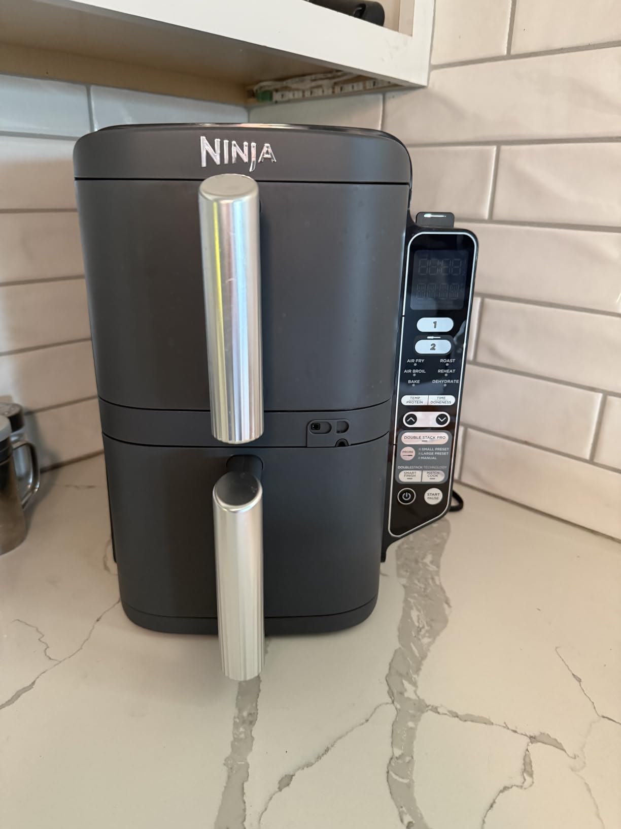 Ninja DoubleStack XL Smart Air Fryer, 10 Qt, 6-in-1, Grey, SL451 - Smart Cook Thermometer, Cooks 4 Foods at Once customer photo 2