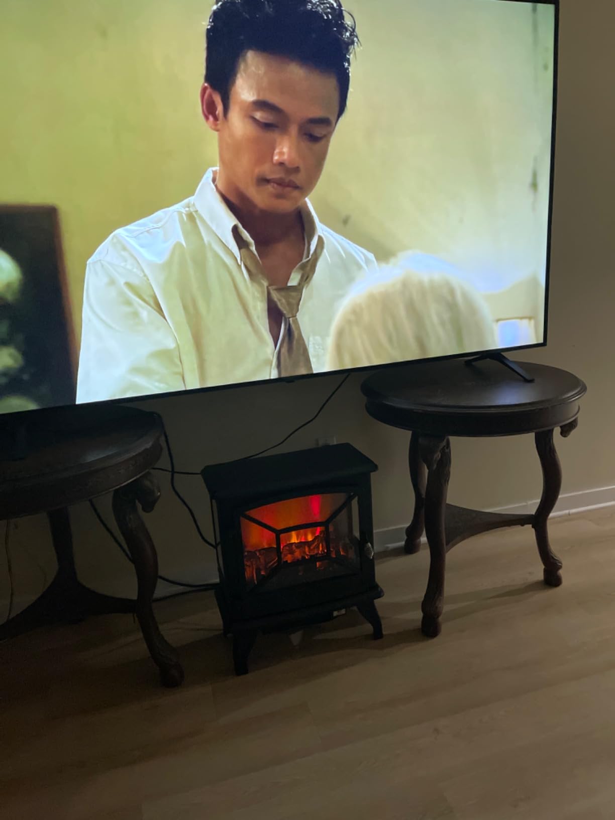 Silonn Electric Fireplace Heater, Quick Heating Portable Fireplace with App & Remote, 24