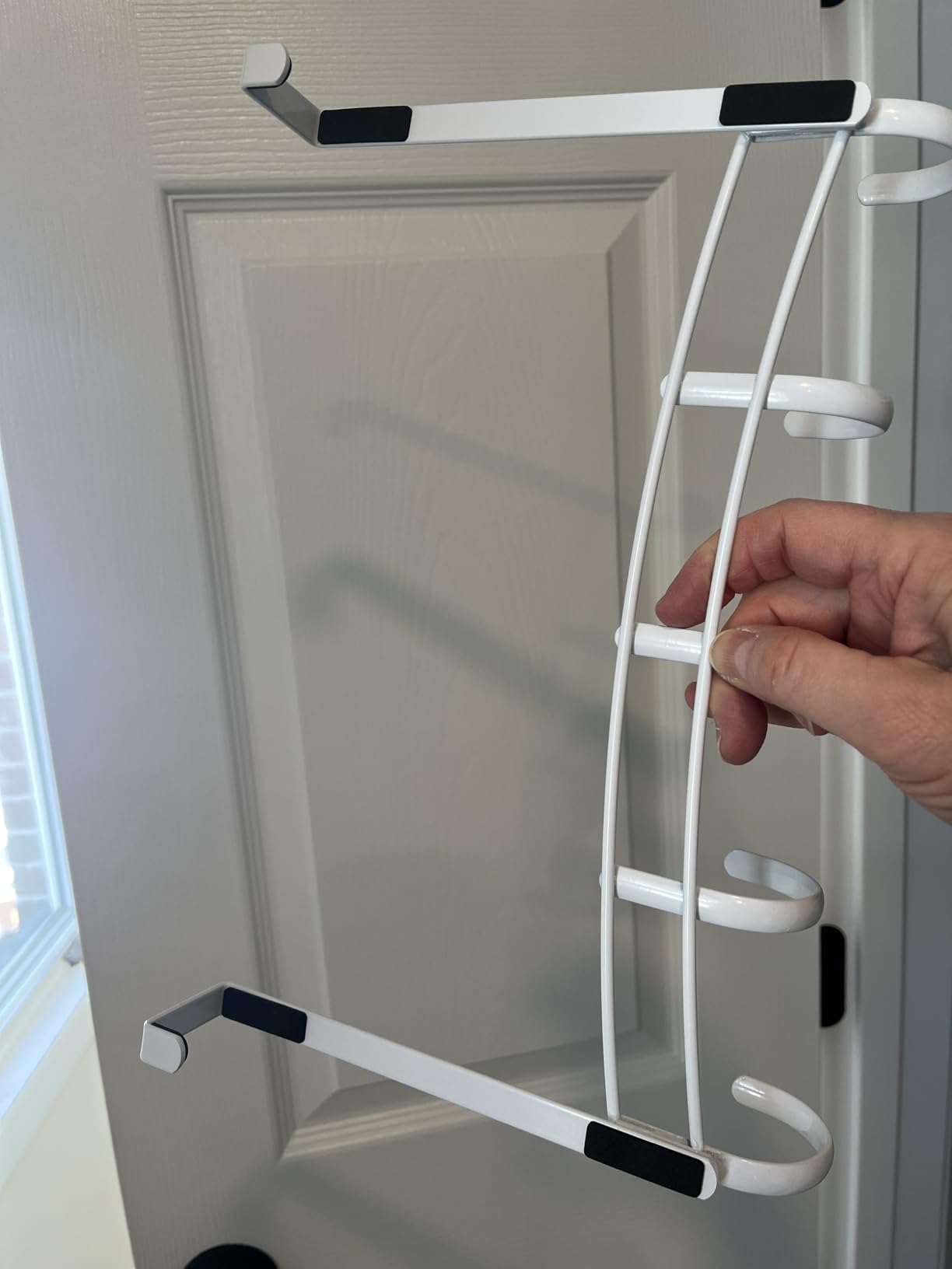 LYNK Professional Over the Door Hooks - 9 Hook - Over the Door Coat Rack - Over the Door Hanger - Hanging Towels or Clothes - Bathroom, Bedroom, Laundry Room - Lifetime Ltd. Warranty, Black customer photo 1