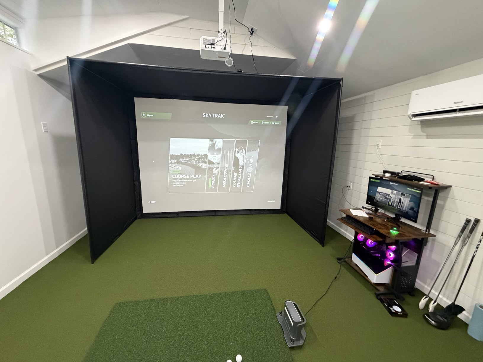 GoSports Golf Simulator Enclosure Nets - Complete Set with Frame and HD Impact Screen Kit - 10x8 ft customer photo 1
