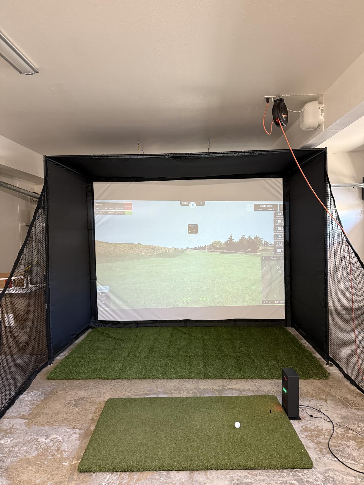 GoSports Golf Simulator Enclosure Nets - Complete Set with Frame and HD Impact Screen Kit - 10x8 ft customer photo 2