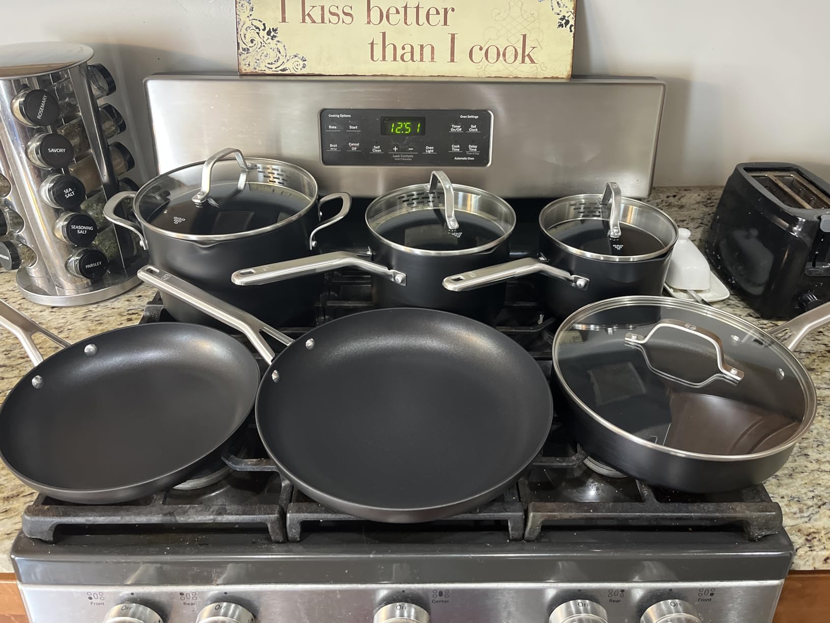 Calphalon Hard-Anodized Nonstick 10-Piece Cookware Set customer photo 2