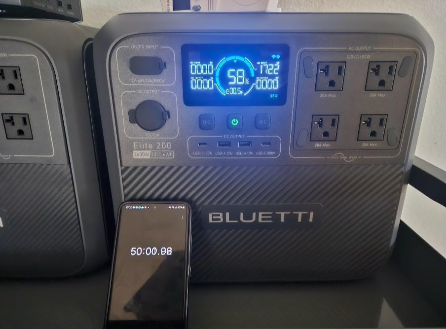 BLUETTI Elite 200 V2 Portable Power Station 2073.6Wh 2600W Solar Generator | LFP Battery Backup w/ 4 2600W AC Outlets, 0-80% Fast Charge in 50 Min for Camping, Off-grid, Emergency customer photo 2