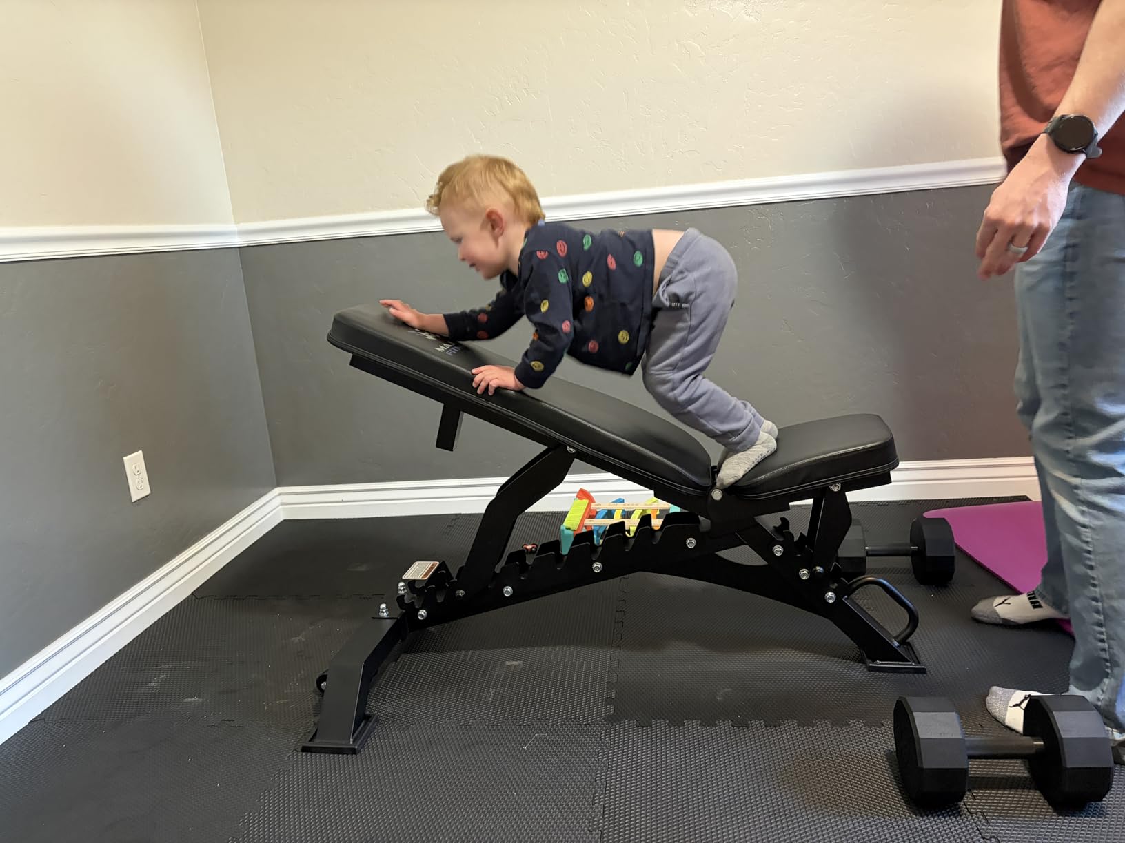 MAJOR FITNESS Weight Bench, Adjustable Workout Bench for Strength Training, Bench Press, and Full-Body Workouts for Home Garage Gym customer photo 1