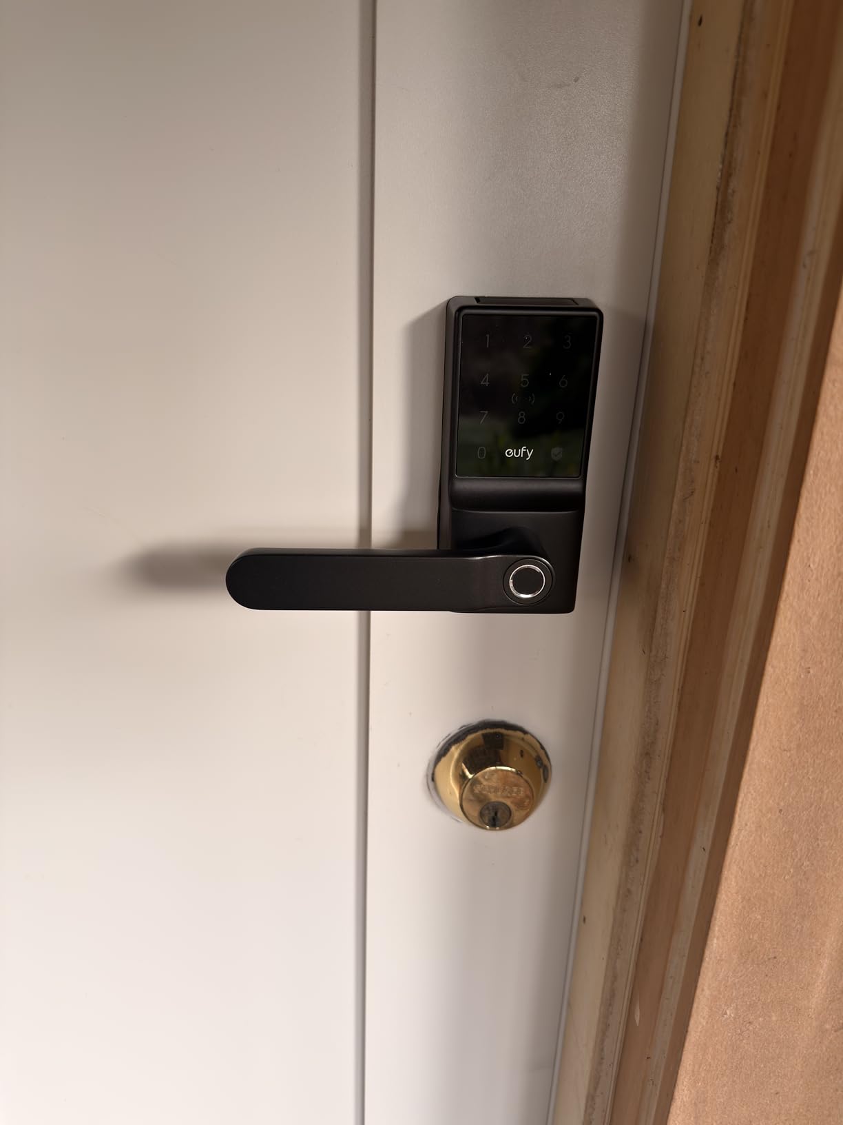eufy Security Smart Lock C33, Keypad Door Lock with Handle, Fingerprint Door Knob, Keyless Entry Door Lock for Front Door and Bedrooms, Electronic Deadbolt, Wi-Fi, App Control, IP53 Waterproof, Black customer photo 2