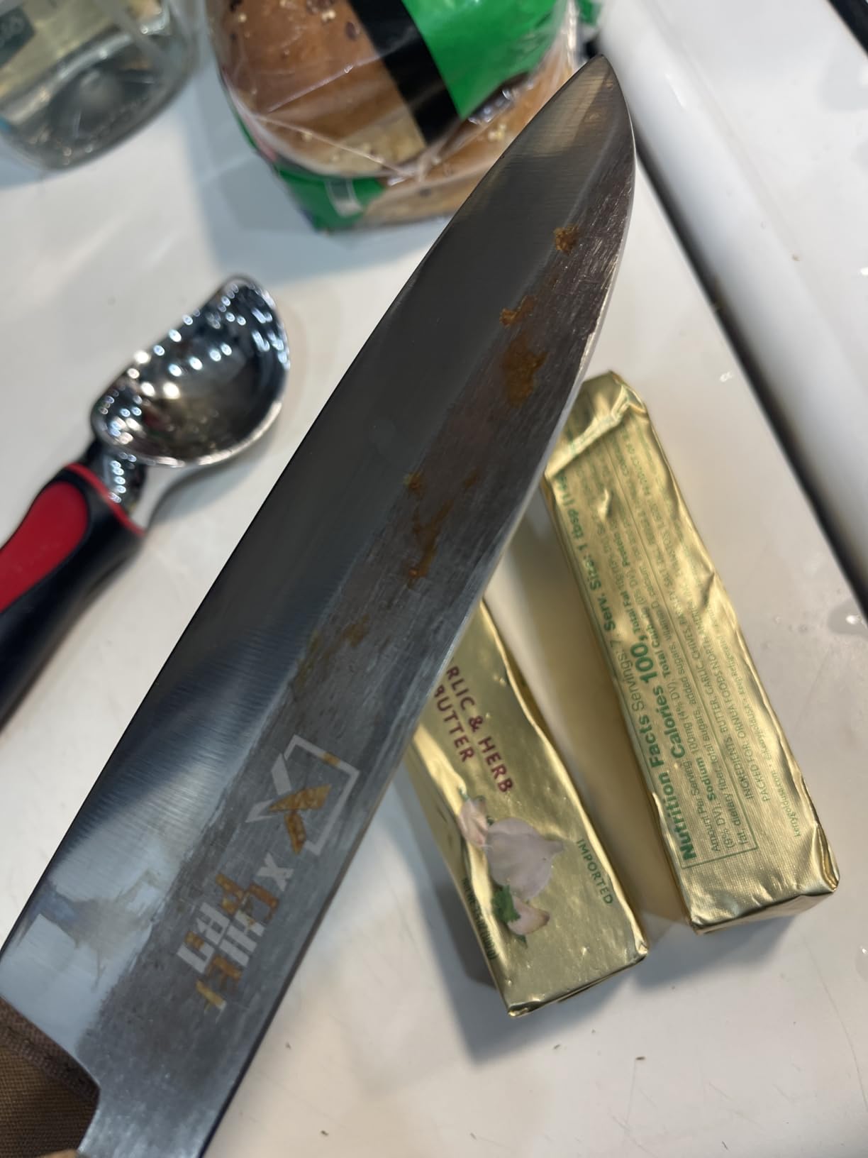 Japanese Knife Set with Bag, Hand Forged High Carbon Steel Chef Knives | Chef Cooking Knife Set: Kiritsuke, Gyuto, Santoku and Nakiri Knives, Plus Shears and Honing Steel for Kitchen and BBQ customer photo 1