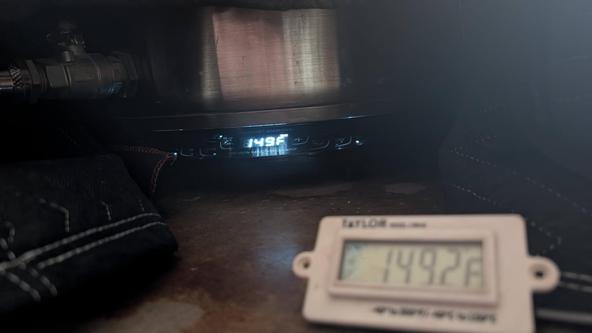 Nuwave Portable Induction Cooktop Diamond with Probe, Advanced Countertop Burner, 91 Temps from 100°F to 500°F, 12