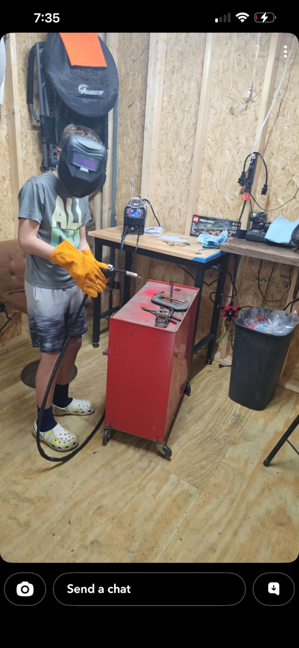 ANDELI 110V/220V MIG Welder 135A, PULSE Flux Core/Lift TIG/Stick 4-in-1 | With Welding Helmet and Gloves, Synergic Control, Large LED Display, Beginner-Friendly, Portable for Home DIY Metalworking customer photo 1