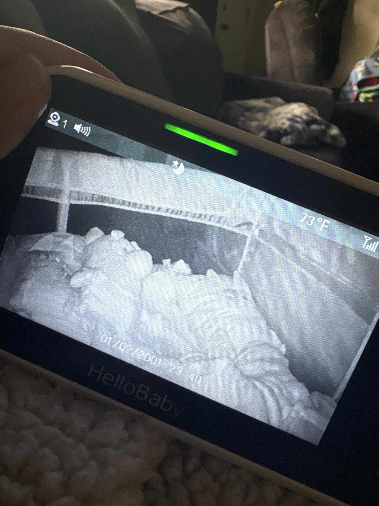 HelloBaby 6'' World First IPS 30H Battery Split-Screen Video Baby Monitor with Camera and Audio, No WiFi, Pan-Tilt-Zoom, VOX, 2-Way Talk, Night Vision, 8 Lullabies, 1000ft, for New Parents/Elderly customer photo 1