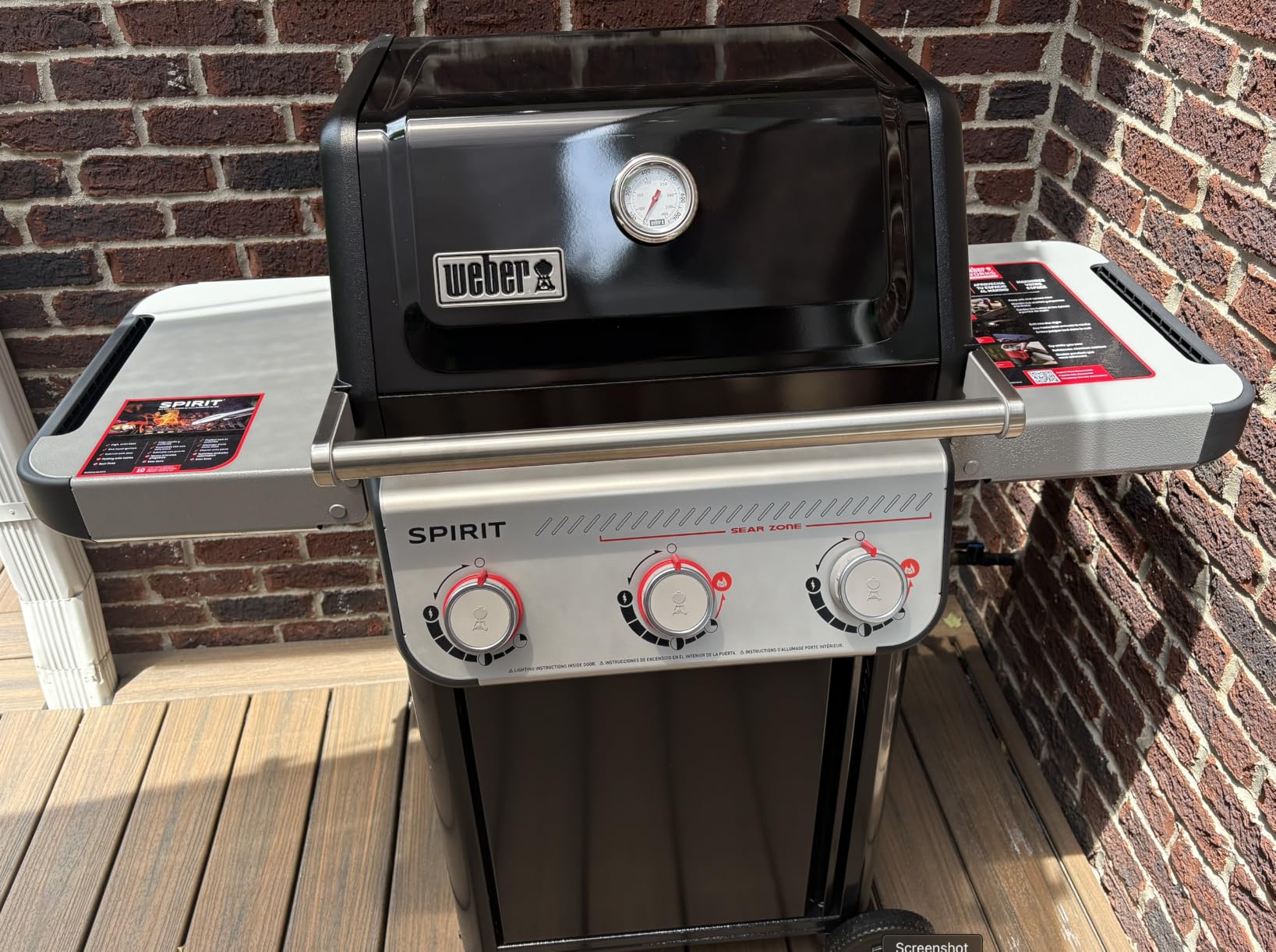 Weber Spirit E-325 Natural Gas Grill for Outdoor Cooking and BBQ, 3 Boost Burners, Black - Porcelain-Enameled Cast-Iron Grates, Sear Zone customer photo 1