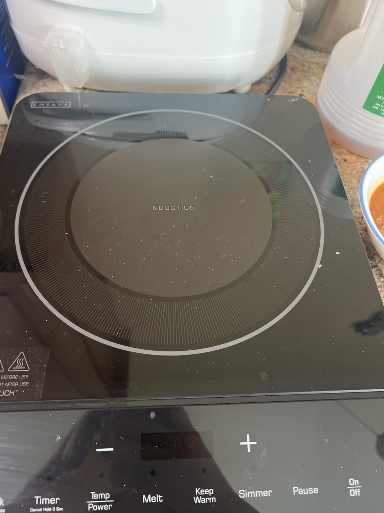 Empava Portbale Induction Hot Plate Cooktop, Single Burner, Countertop | cTUVus Certification, 3 Preset Modes, 18 Power & Temperature Levels, 1-599 Min Timer, Pan Sensor, Safety lock, Pause, 1800W customer photo 2