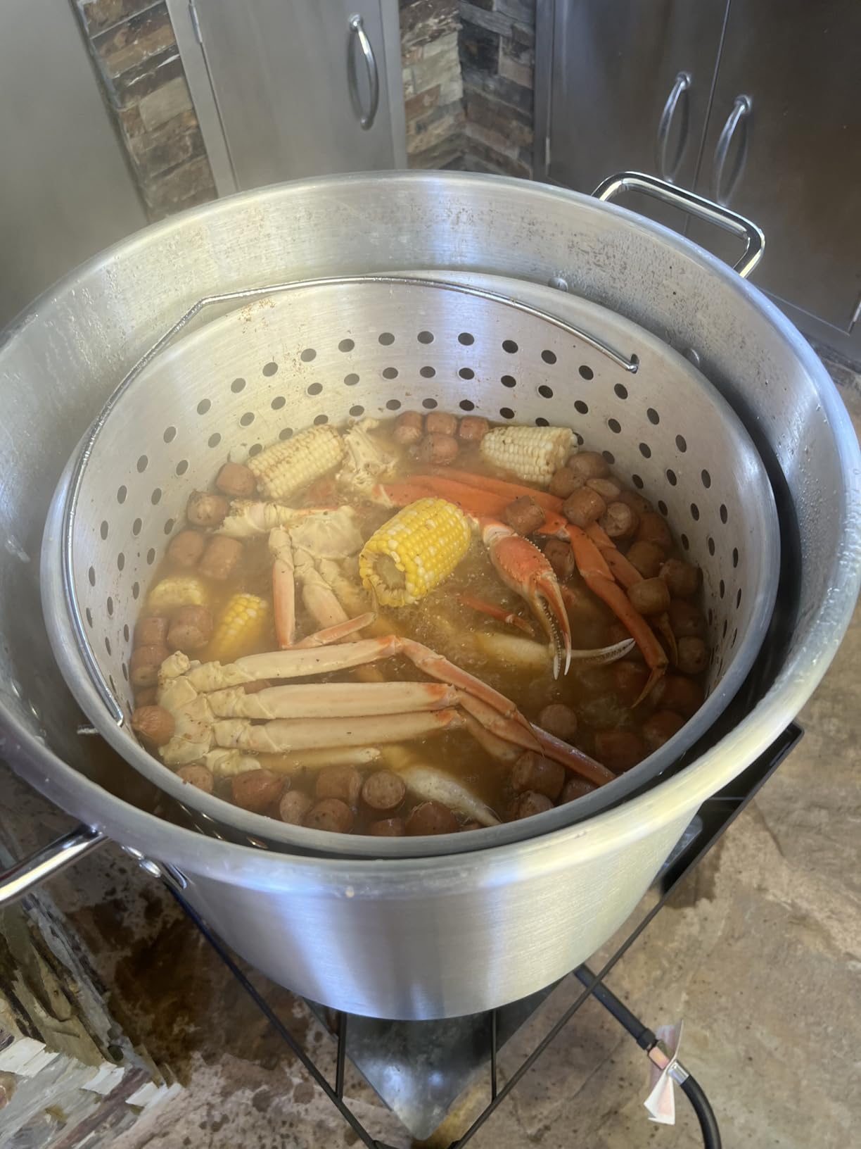 100QT Crawfish Boiler | Seafood Boiling Kit | Dustproof Cover | 16