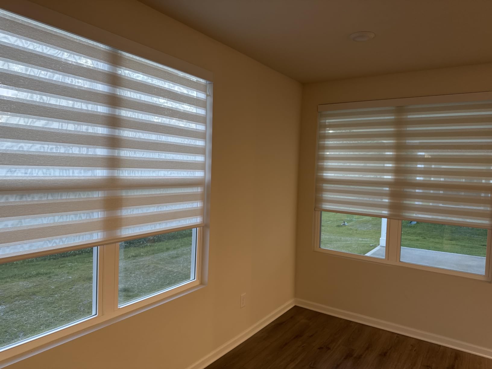 Motorized Blinds with Remote App Voice Control, Custom Zebra Shades | Ultra Quiet Electric Blinds for Windows Doors, Work with Apple Homekit, Alexa, Google Home (100% Blackout Gentle White) customer photo 2