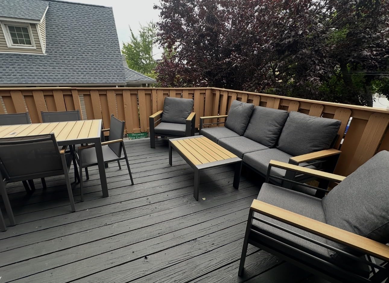Aoxun Patio Furniture Set, Aluminum Outdoor Furniture with Oversized Seats | All Weather Outdoor Sectional with Washable 5