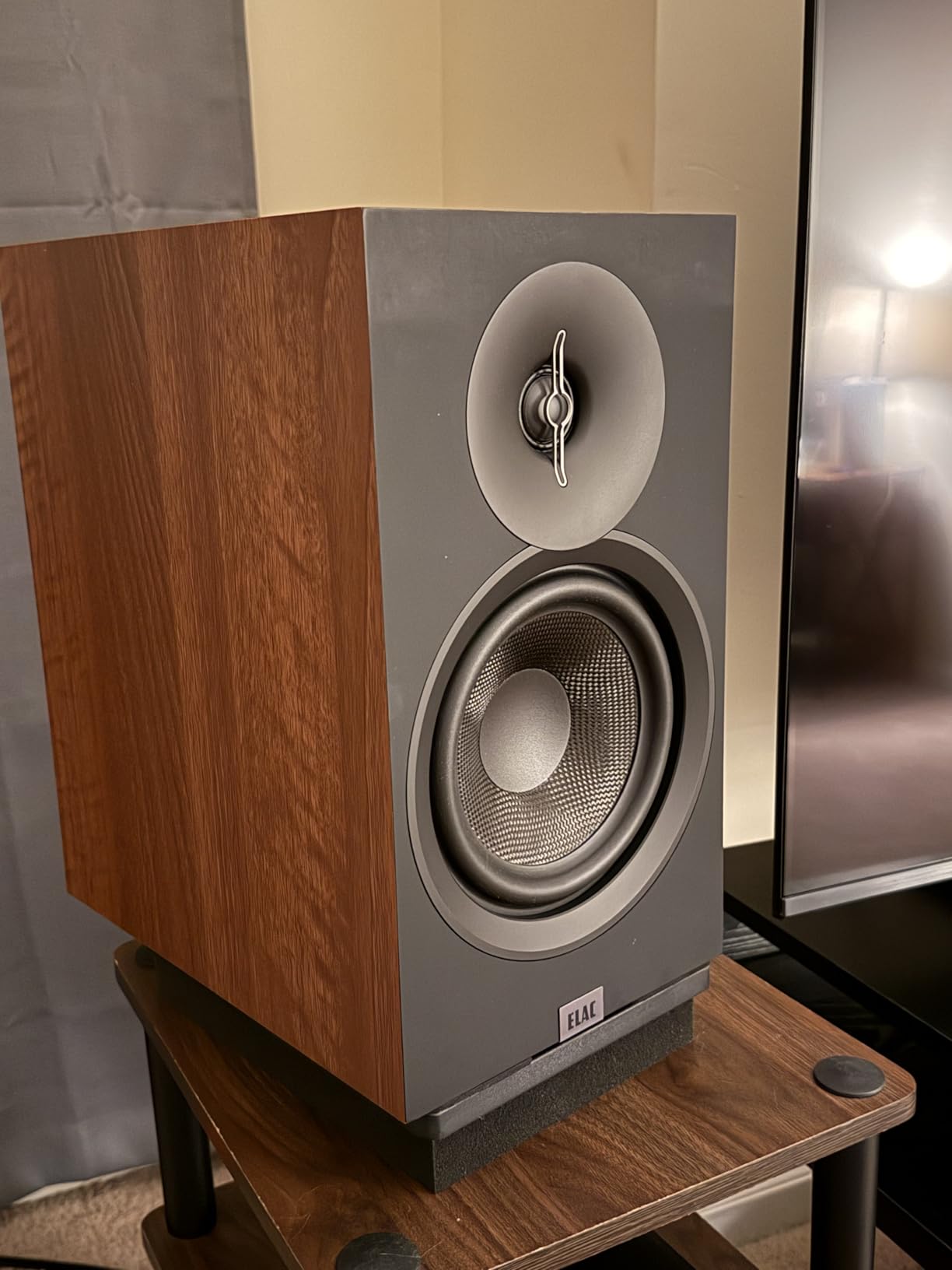 ELAC Debut 3.0 DB63-WN Bookshelf Speakers, Walnut (Pair) - 1