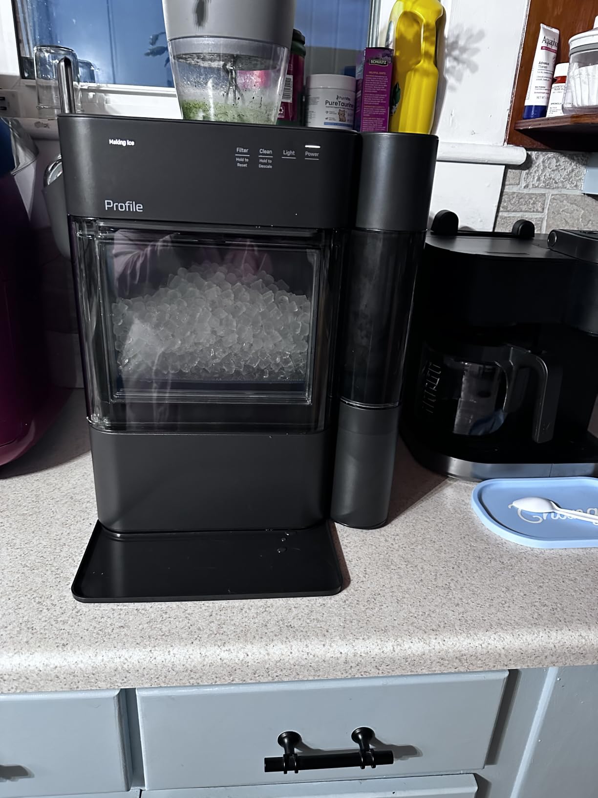 GE Profile Opal 2.0 Ultra Nugget Ice Maker with .75 Gallon Side Tank and Scale Inhibiting Filter, Scoop Included, 38 lbs in 24 Hours, Pellet Ice Machine with WiFi & Smart Connected, Stainless Steel customer photo 2