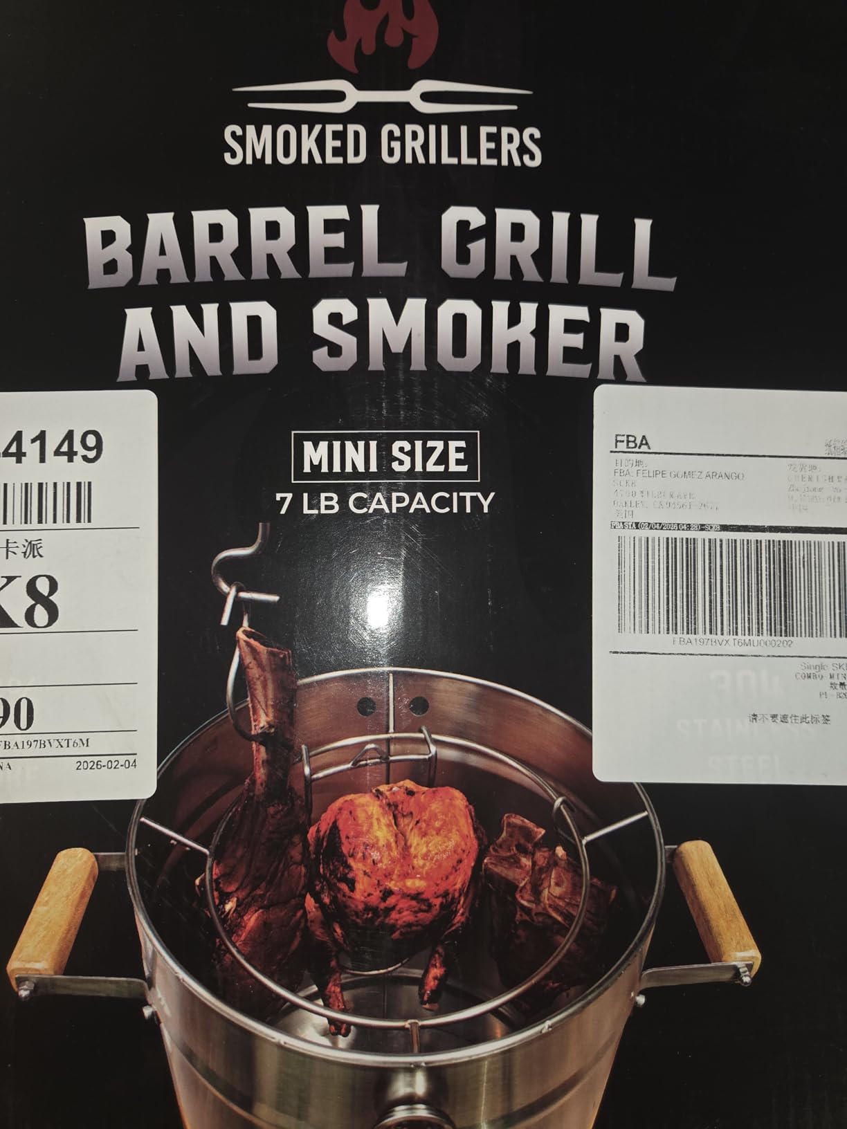 Barrel Smoker Grill Combo | 100% Stainless Steel Barrel | 95% Less Smoke, Even Heat | Easy to Use & Clean - Vertical Smoker Ideal for Balconies and Backyards (MEDIUM-25 LBS) customer photo 2