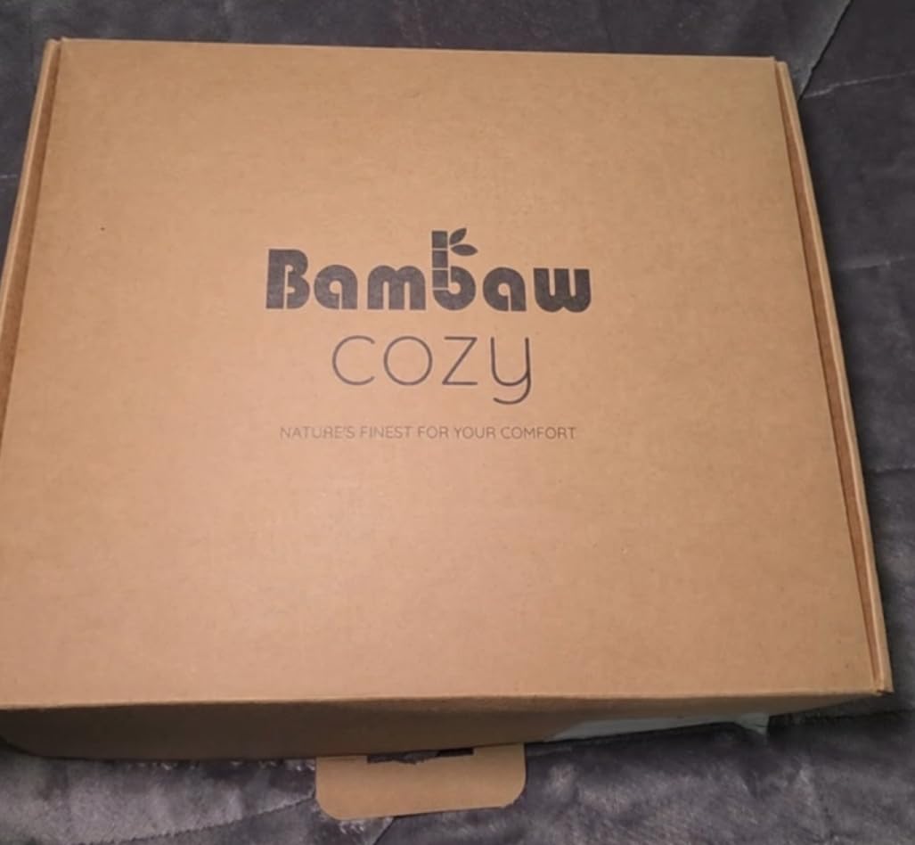 Bambaw 100% Viscose Derived from Bamboo Sheets Queen Size Set - 4pcs Cooling Sheets for Hot Sleepers, Soft Deep Pocket Queen Sheet Set Fits Up to 16'' with Elastic Corner Straps (Sand) customer photo 1