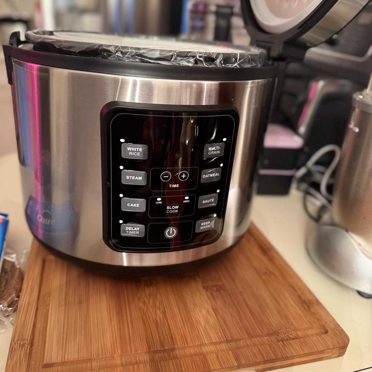 Gourmia Rice Cooker - 10 Cup Uncooked / 20 Cup Cooked, Stainless Steel | 5 Qt Multicooker, 7 Cooking Functions with Digital Controls, Keep Warm, Nonstick Ceramic Pot, Steam Tray & Measuring Cup customer photo 1