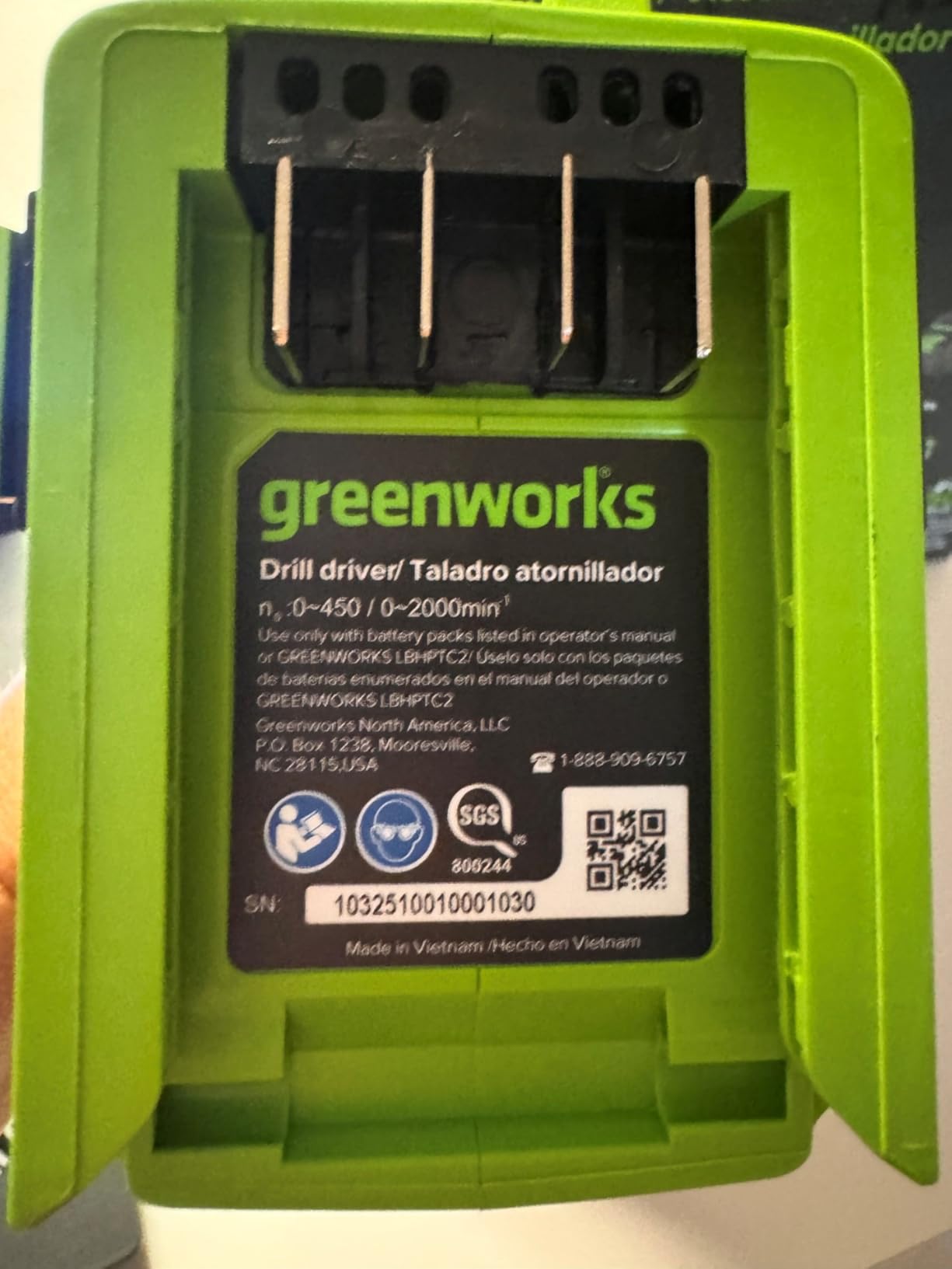 Greenworks 24V Cordless Brushless 400 in-lbs Drill/Driver+1950 in-lbs Impact Driver Combo,High Torque, Lightweight, (2) 2.0Ah USB-C Batteries(12,000mAh Power Bank) and 65W USB-C Fast Charger(3-Port) customer photo 2