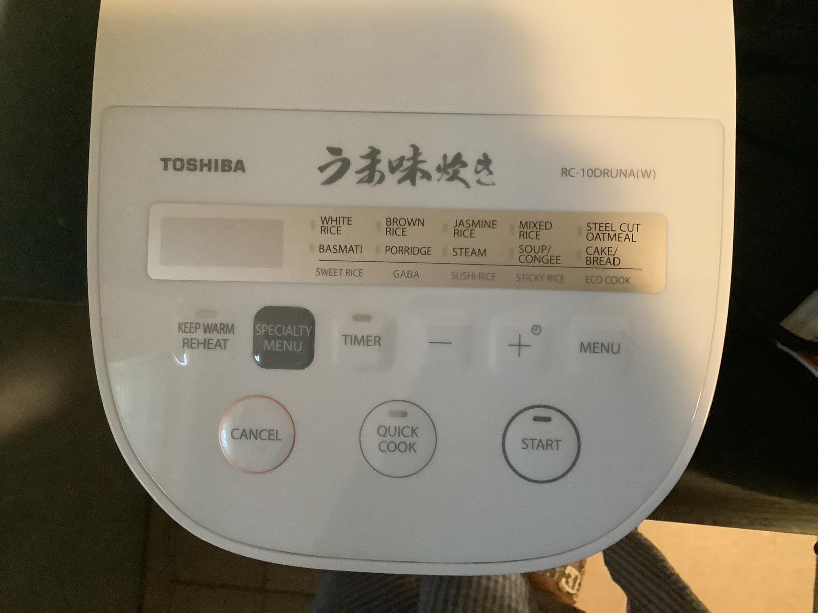 TOSHIBA OriginTaste Rice Cooker 5.5-Cup Uncooked, Fuzzy Logic, 15-in-1 Functions, Digital Display, Delay Timer, Keep Warm, Nonstick Inner Pot, White customer photo 1