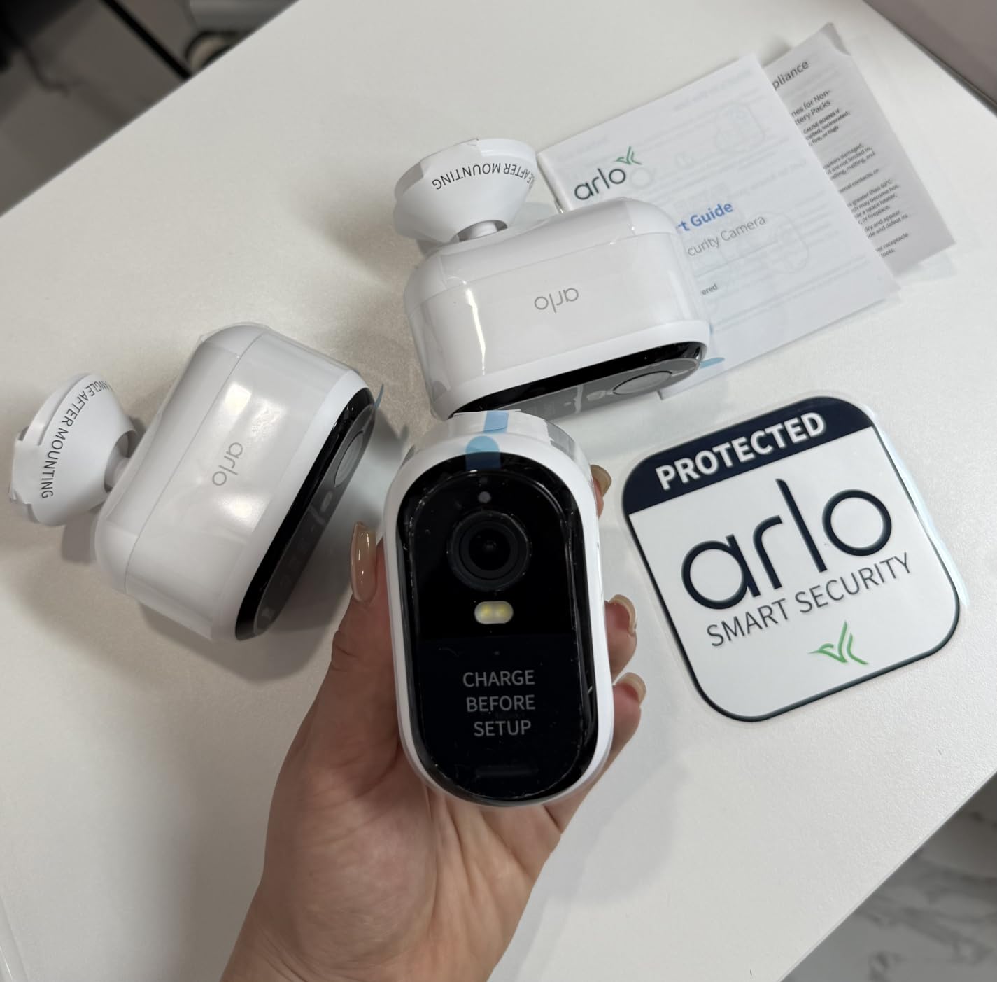 Security Cameras Wireless Outdoor - Arlo Essential Battery 2K (3rd Gen, Latest Version), Color Night Vision, Two-Way Audio, Home Security, Person/Package/Vehicle/Animal Detection, White - 2-Pack customer photo 2