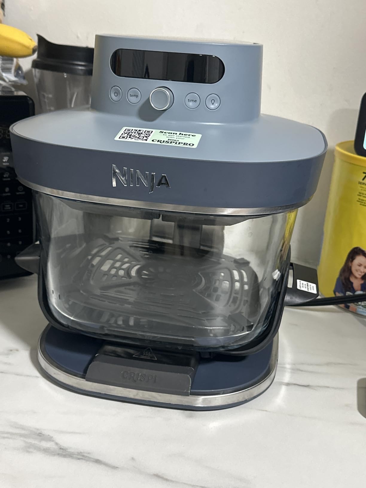 Ninja Crispi Pro Glass Air Fryer, 6-in-1, Cyberspace, AS101CY, Max crisp, air fry, bake, roast, recrisp, dehydrate, 1800W, 450F max, 6Qt, 2.5Qt containers customer photo 1