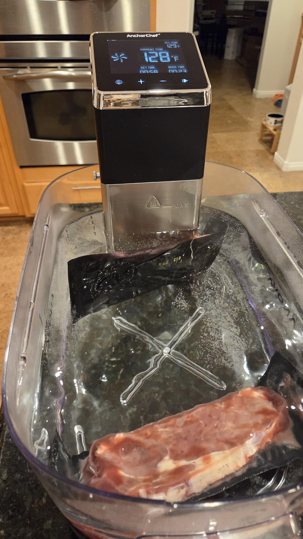 Commercial Sous Vide Precision Cooker 1400W | Fast-Heating Immersion Circulator | Thermal Sous Vide Machine with Accurate Temperature & Timer | IPX7 Waterproof | Quiet | For Restaurants & Home Kitchen customer photo 2