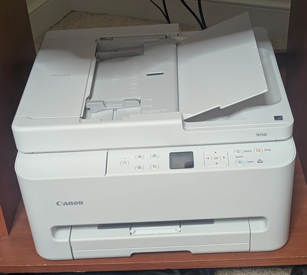 Canon PIXMA TR7120 Wireless Color Inkjet Printer for Duplex Printing, White - Home Printer with Copier/Scanner, Auto Document Feeder, Compact Design customer photo 2