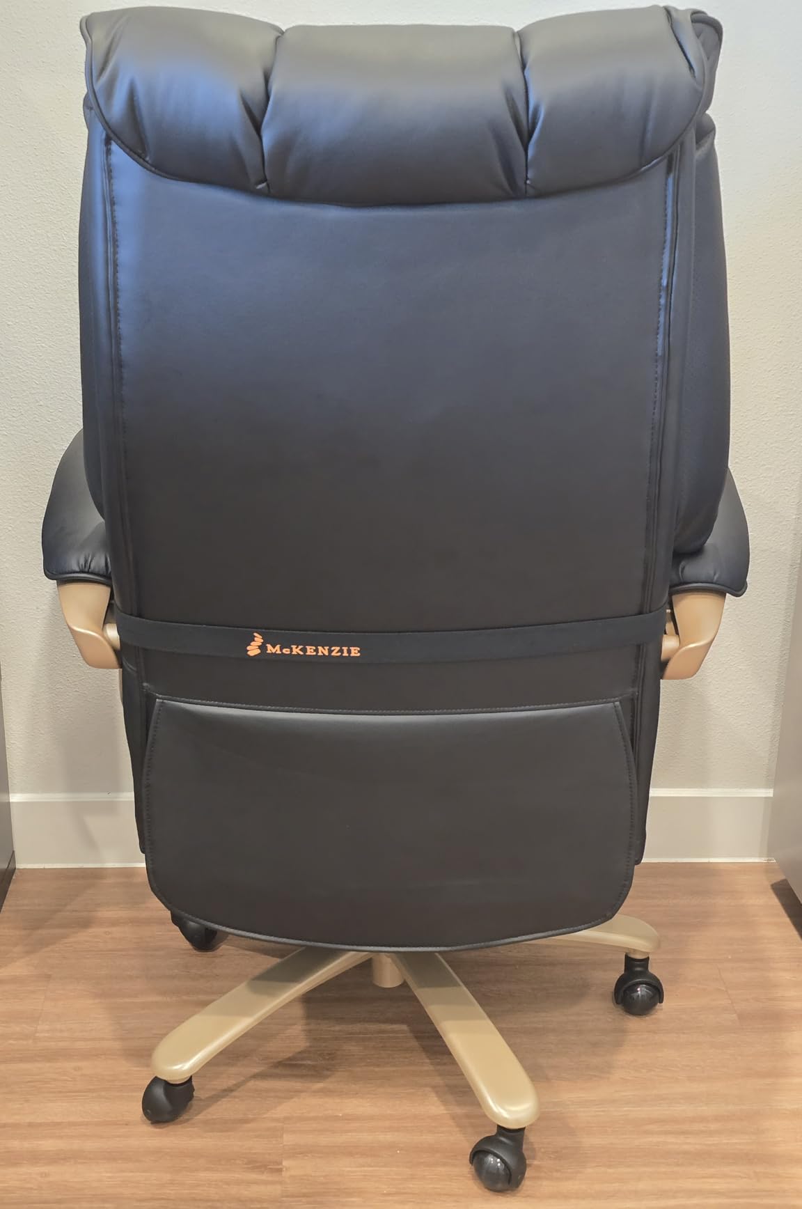 EXCEBET Big and Tall Executive Office Chair with Footrest, 400LBS Capacity Ergonomic High-Back Desk Office Chair with Lumbar Support, Padded Armrests & Thick Cushion, Black PU Leather Chairs customer photo 1