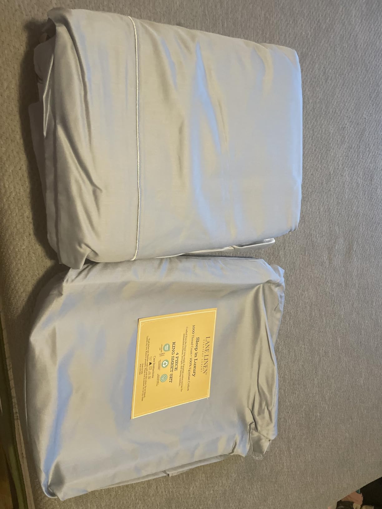 LANE LINEN 100% Egyptian Cotton Sheets Queen Size Sateen Weave - White | Queen Sheets - 4-Piece Set, 16