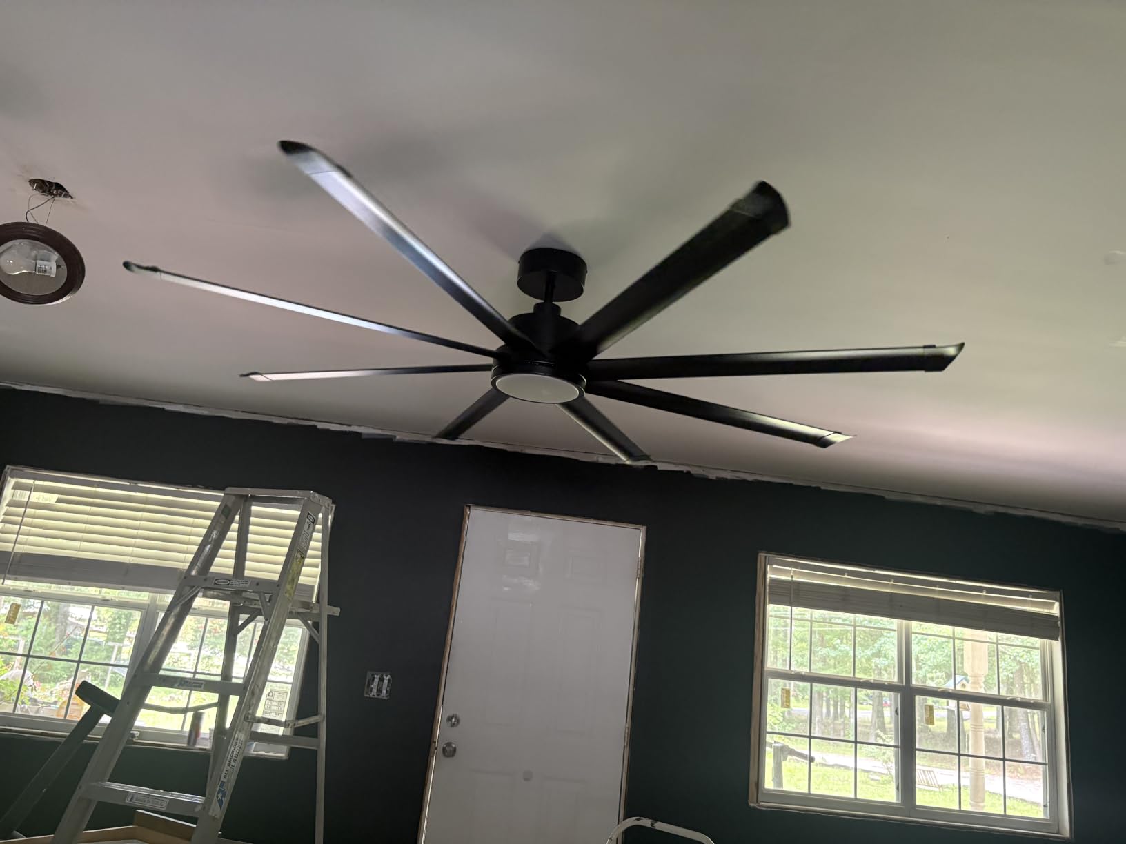 ZMISHIBO 72 Inch Ceiling Fans with Lights, 8 Aluminum Reversible Blades | Industrial-Grade, Quiet DC Motor, 3CCT, Damp Rated, 6 Adjustable Speeds, Remote Control, Living Room, Garage, Shop, Gazebo customer photo 2