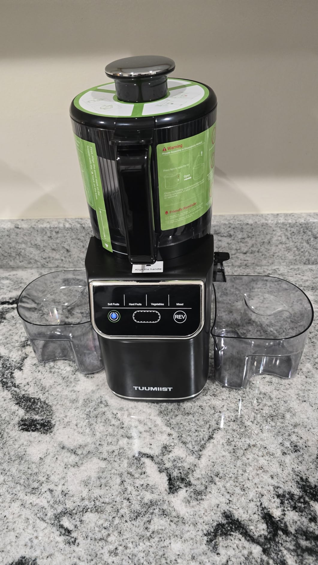 TUUMIIST 3-in-1 Cold Press Juicer Machine, Smart Touch Masticating Juicers customer photo 2