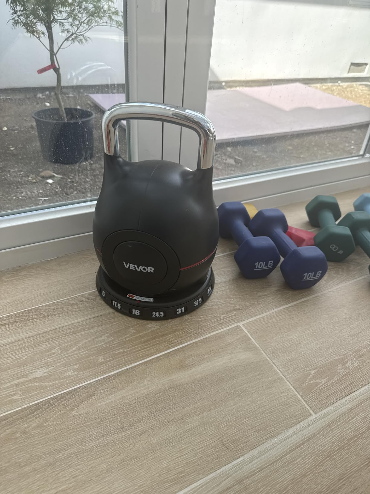 Adjustable Dumbbell Set, 5-in-1 Dumbbells Set Includes Barbell, Kettlebells customer photo 1