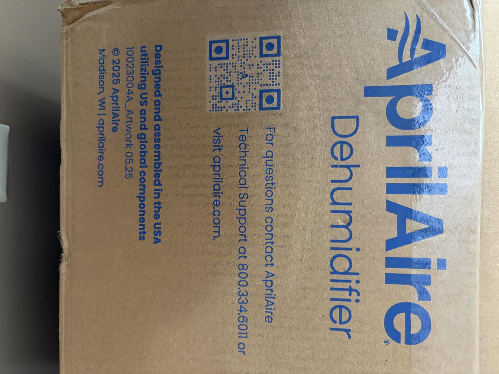 AprilAire E050PZ 50-Pint Professional-Grade, Whole-House Dehumidifier with drain hose for up to 1,600 Sq. Ft. with S86WMUPR Wi-Fi Thermostat, Drain Hose, Condensate Pump, Bracket, and Hanging Kit customer photo 1