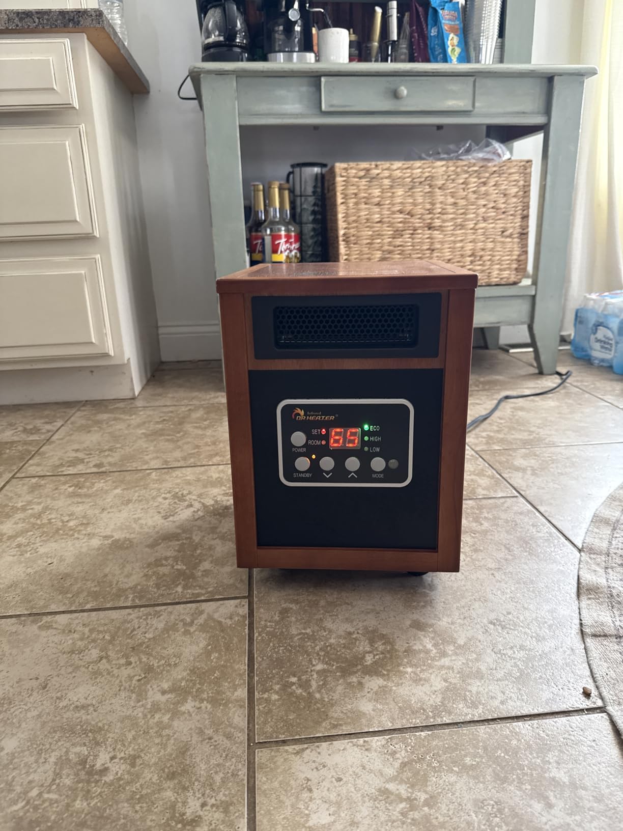 DR. INFRARED HEATER DR-991 Portable Electric Fireplace Space Heater w/Humidifier & Remote, Infrared Heat, 3D Flame Effect, Timer, Quiet, 1500W, ETL Listed, Freestanding, LED Display customer photo 2