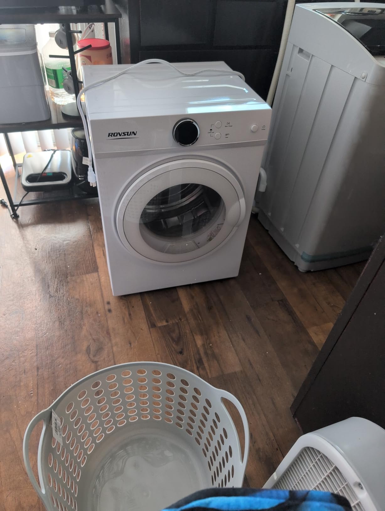 ROVSUN 1.8 Cu.Ft Portable Clothes Dryer, 1020W High End Front Load Electric Dryer, Compact Laundry Dryer with Electronic Screen Control & Stainless Steel Tub for Apartment, Home customer photo 1