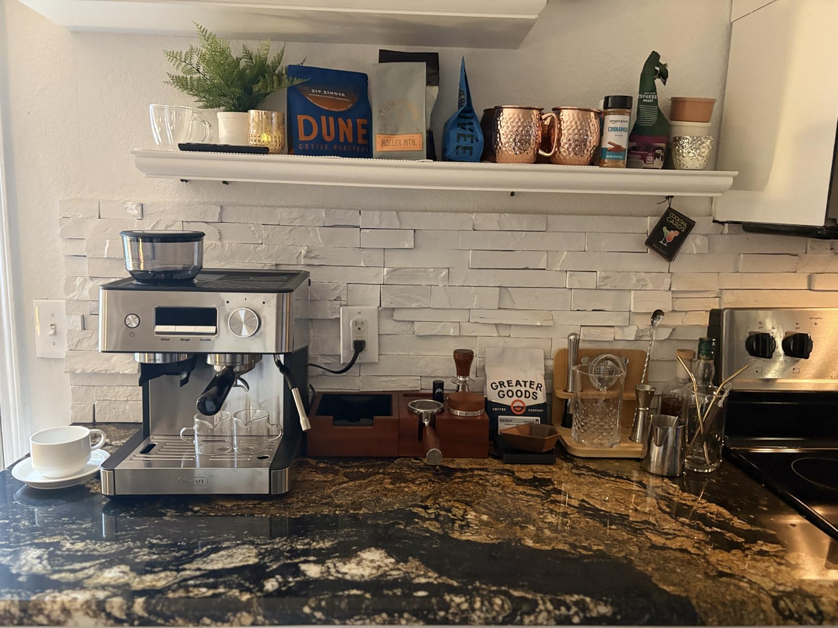 Gevi Dual Boiler Espresso Machine With Built‑In Burr Grinder | 58mm Commercial Portafilter, 31 Grind Levels, Stainless Steel Steam Wand, Sterling Silver for Home Barista Brewing customer photo 1