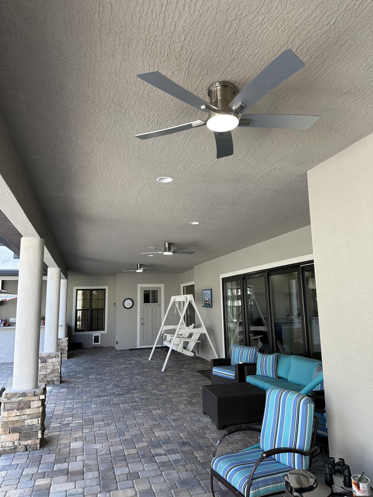 60 Inch Black Ceiling Fans with Lights and Remote | 3CCT Dimmable LED, 6 Speed, Quiet DC Motor, 3-Level Timer Function, Forward/Reserve For all Seasons, Indoor/Covered Outdoor customer photo 1