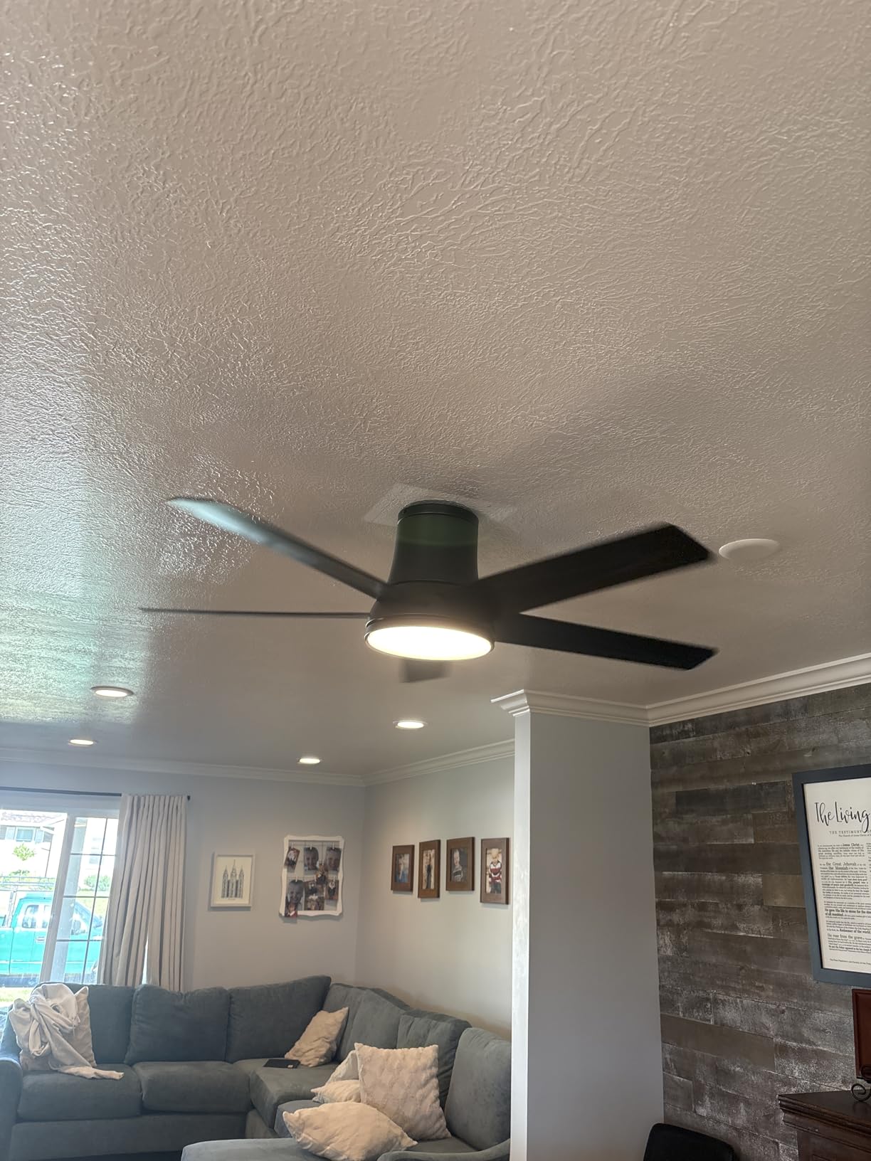 60 Inch Black Ceiling Fans with Lights and Remote | 3CCT Dimmable LED, 6 Speed, Quiet DC Motor, 3-Level Timer Function, Forward/Reserve For all Seasons, Indoor/Covered Outdoor customer photo 2