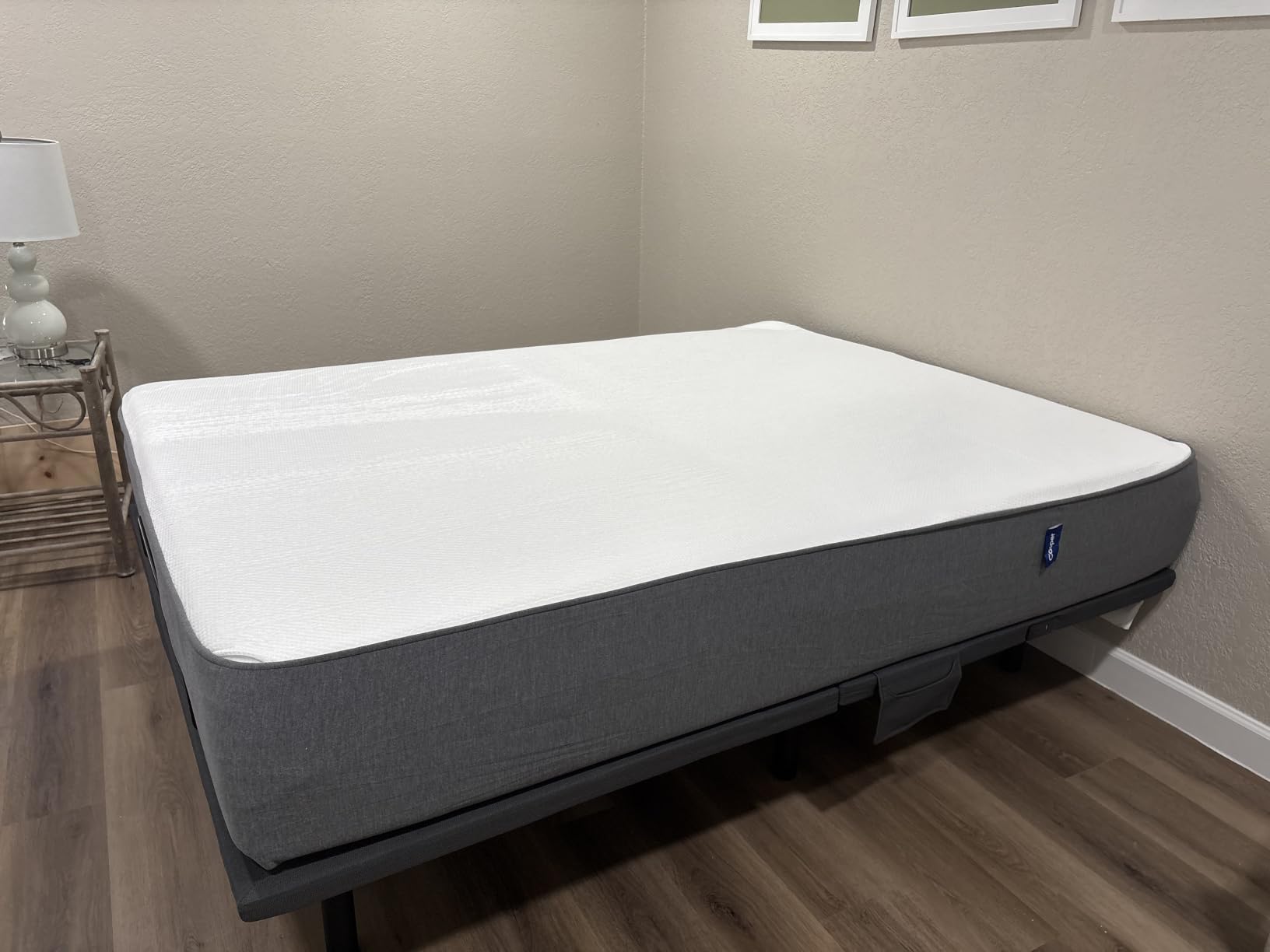 Marsail Queen Adjustable Bed Frame with Massage, Electric Adjustable Bed Base with Head & Foot Incline, Quiet Motor Adjustable Bed Frame with USB Ports, LED Light, Height-Adjustable Legs customer photo 2