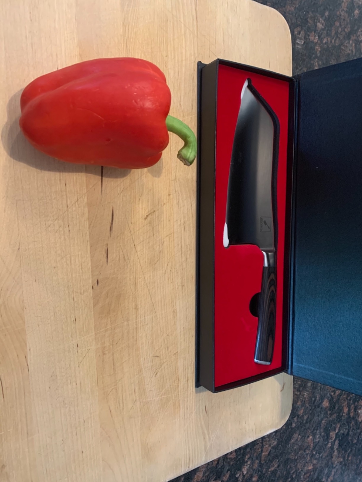imarku Santoku Knife 7 Inch Japanese High Carbon Stainless Steel Chef Knife, Japanese Style Sharp Kitchen Knife Sand Grinding Finish Effortless Prep Meats And Vegetables customer photo 1
