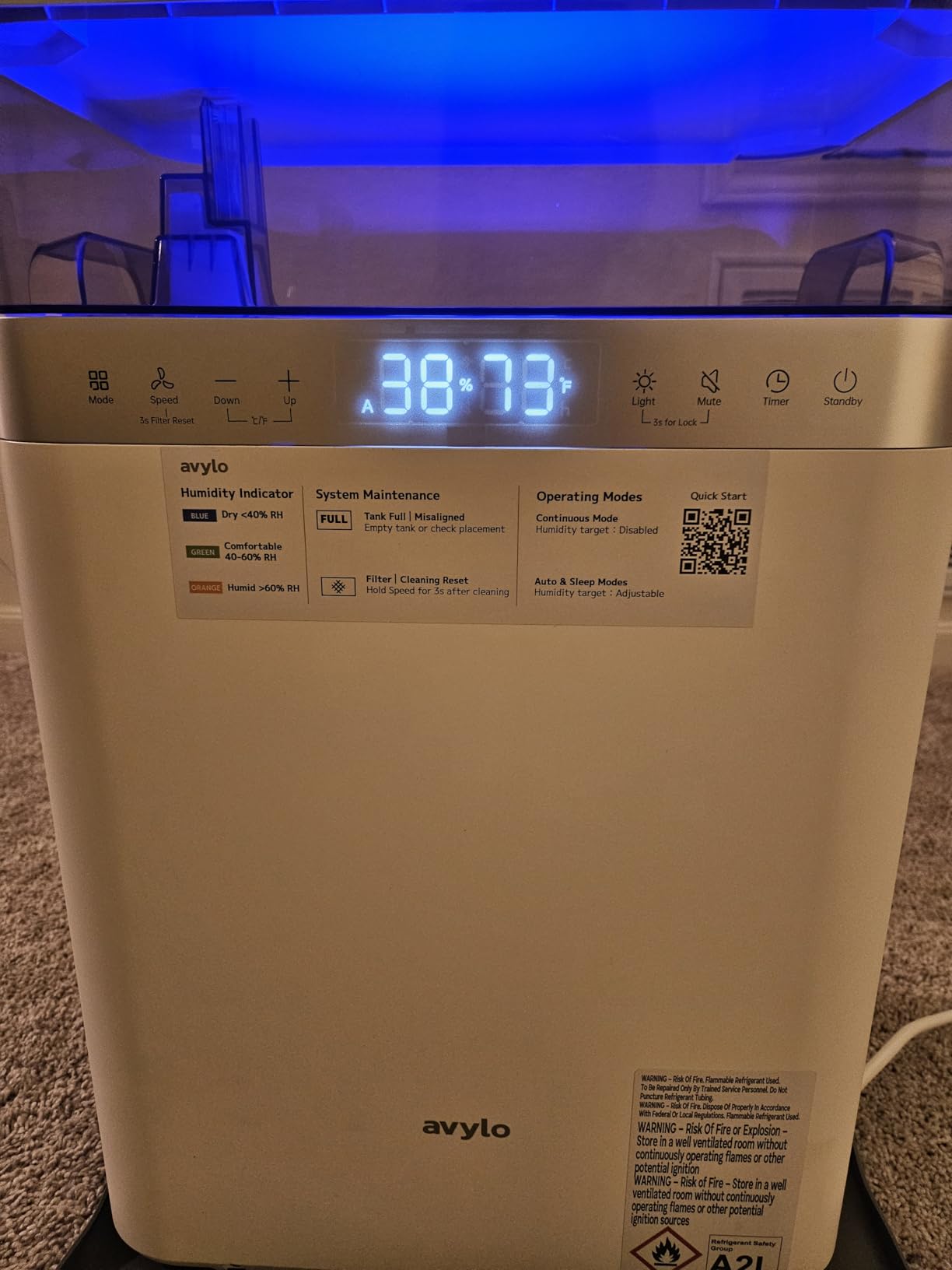 avylo Dehumidifier for Basement with Pump and Hose, Max 90 Pints/D, White | Energy Star Most Efficient 2025, 5000 Sq.Ft Dehumidifier, Top Mounted 2.11Gal Tank, 3 Drainage Option, Auto Shut Off, Auto Defrost customer photo 1