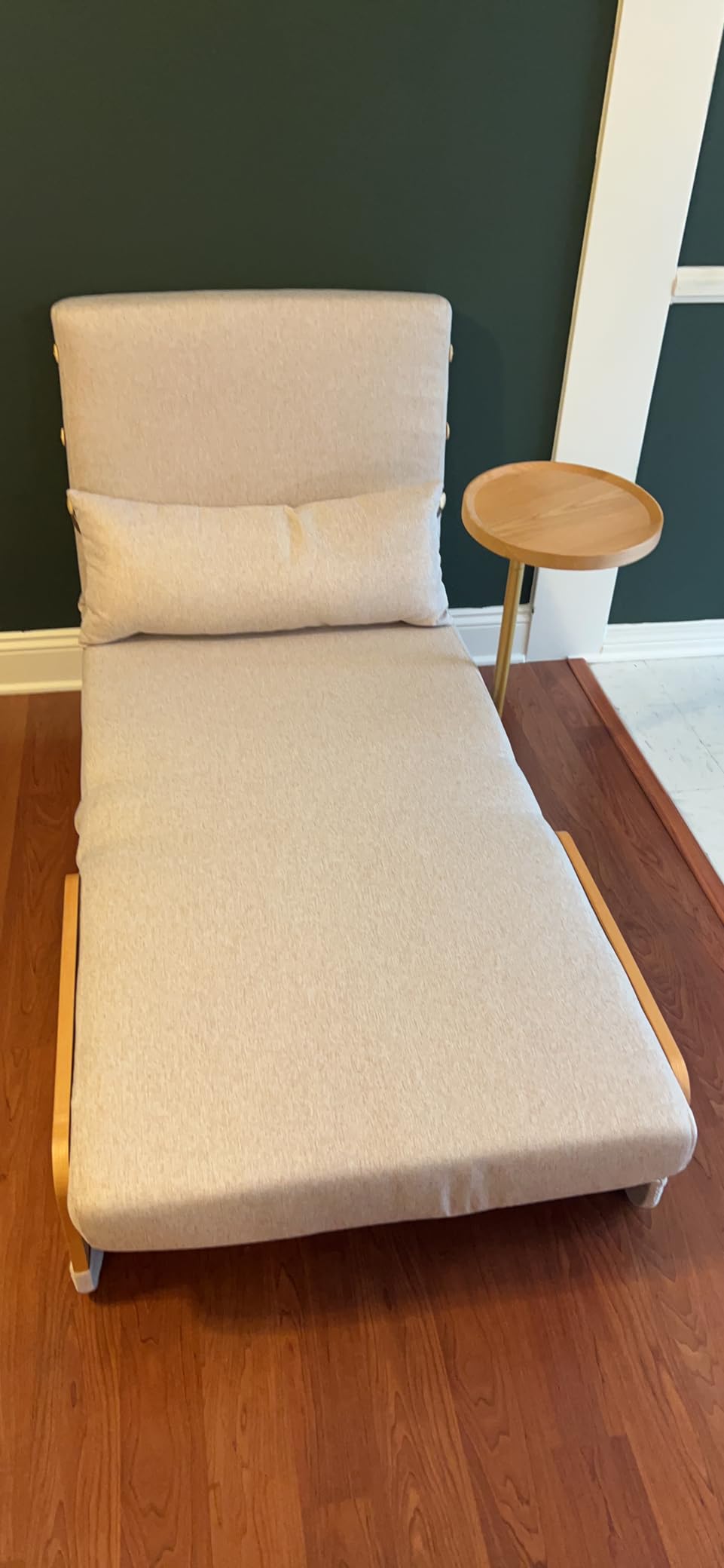 JASIWAY 3-in-1 Convertible Sleeper Chair Bed, Linen Beige, 33