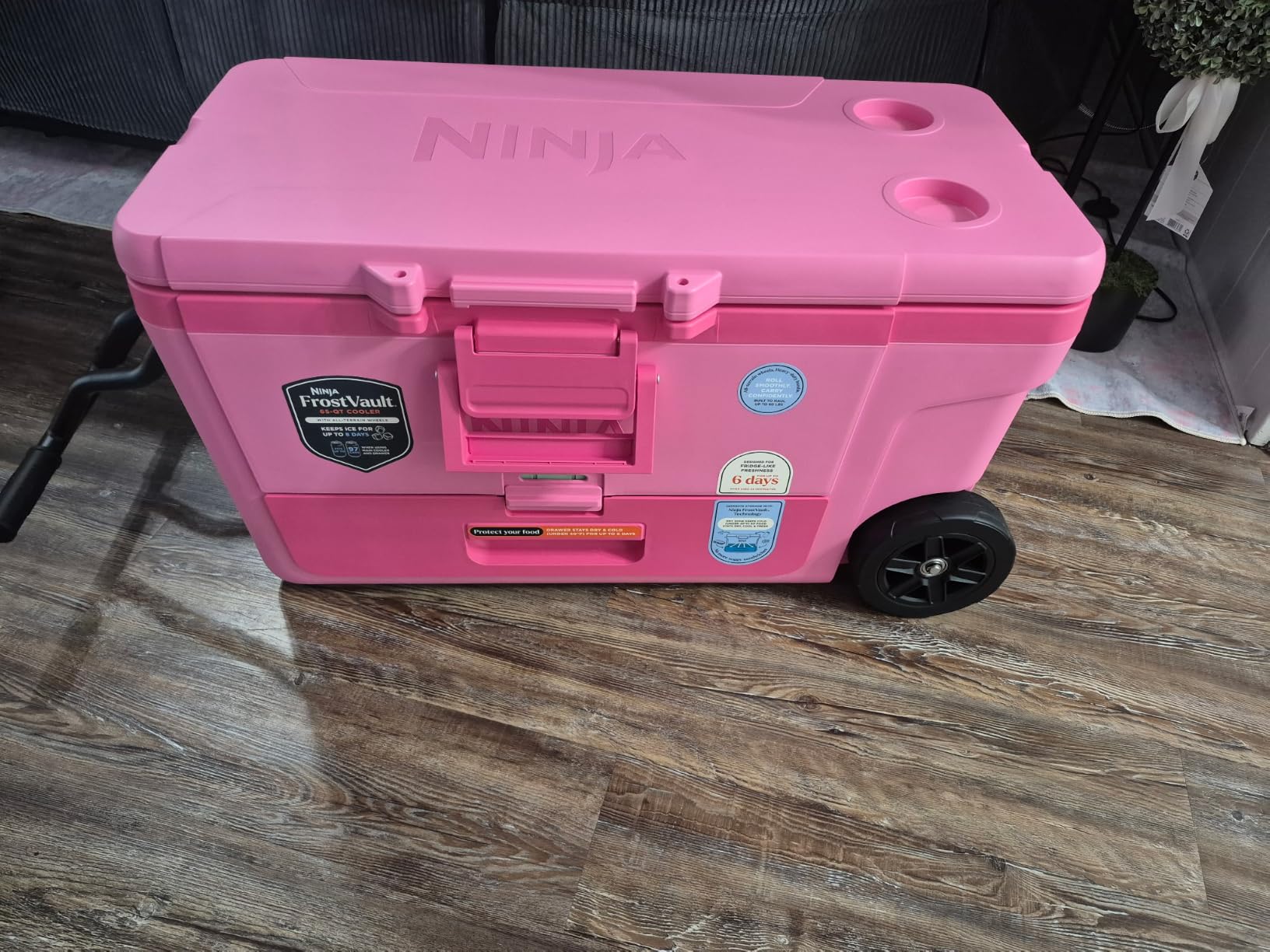 Ninja FrostVault 45qt Wheeled Cooler, Dry Storage, Halocline Green | Holds 68 Cans, Keeps Food Cool & Dry, Rolls Easily on All-Terrain Wheels customer photo 2
