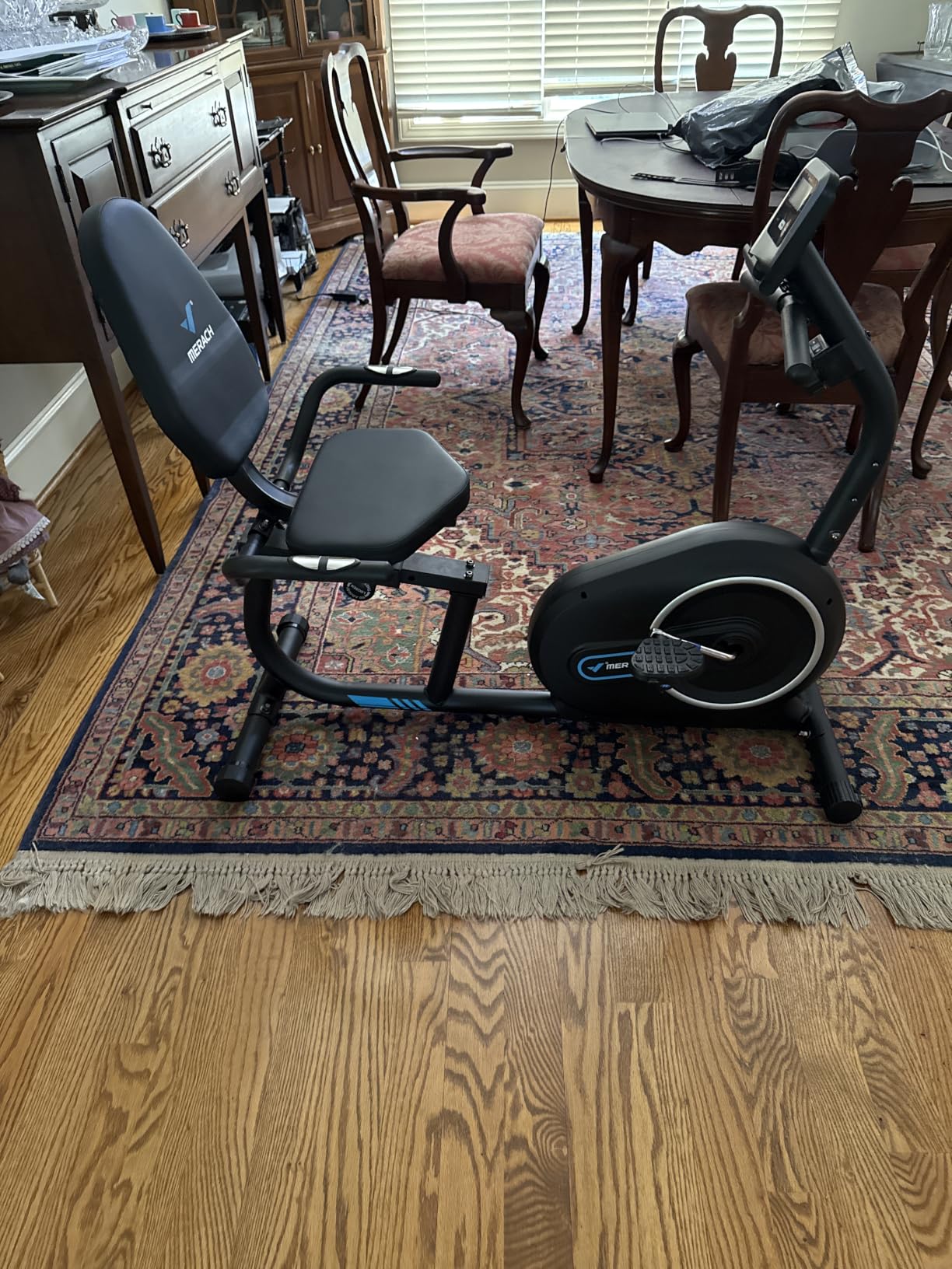 MERACH Recumbent Exercise Bikes for Home with Smart Bluetooth Equipment Exercise Bikes App,LCD,Heart Rate Handle Stationary Bikes for Home, Magnetic Recumbent Exercise Bike for Seniors Gym S08/S23 customer photo 1