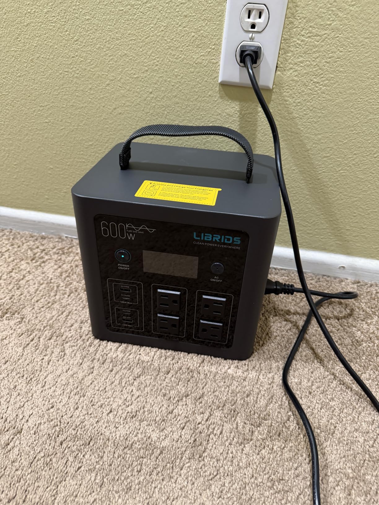 LIBRIDS Portable Power Station C600, 640Wh LiFePO4 Battery, 600W (Peak 1200W) Solar Generator, 1.5H Fast Charge, 10ms UPS, 8 Ports(4 AC) for Camping, Home Backup & Outages customer photo 1